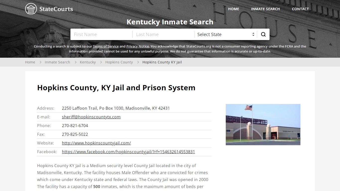 Hopkins County KY Jail Inmate Records Search, Kentucky ...
