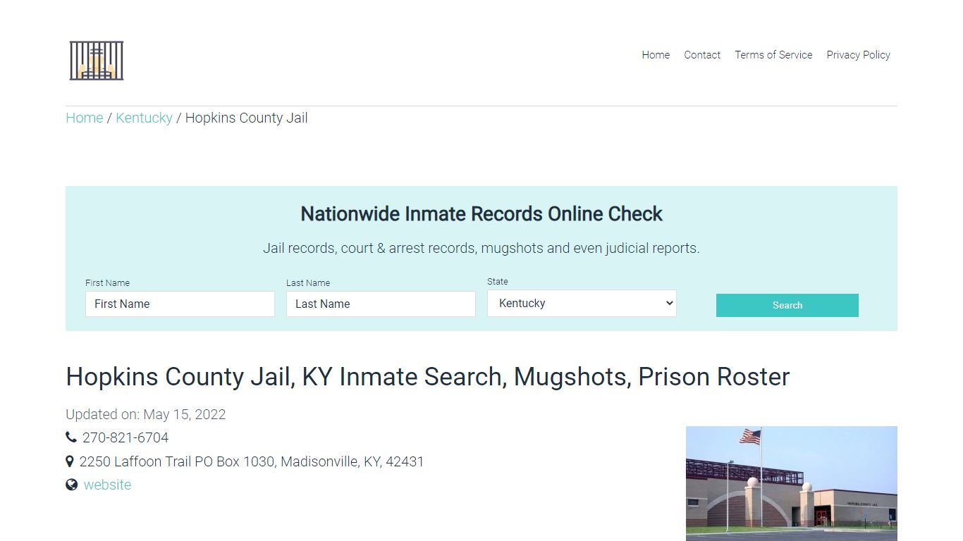 Hopkins County Jail, KY Inmate Search, Mugshots, Prison ...